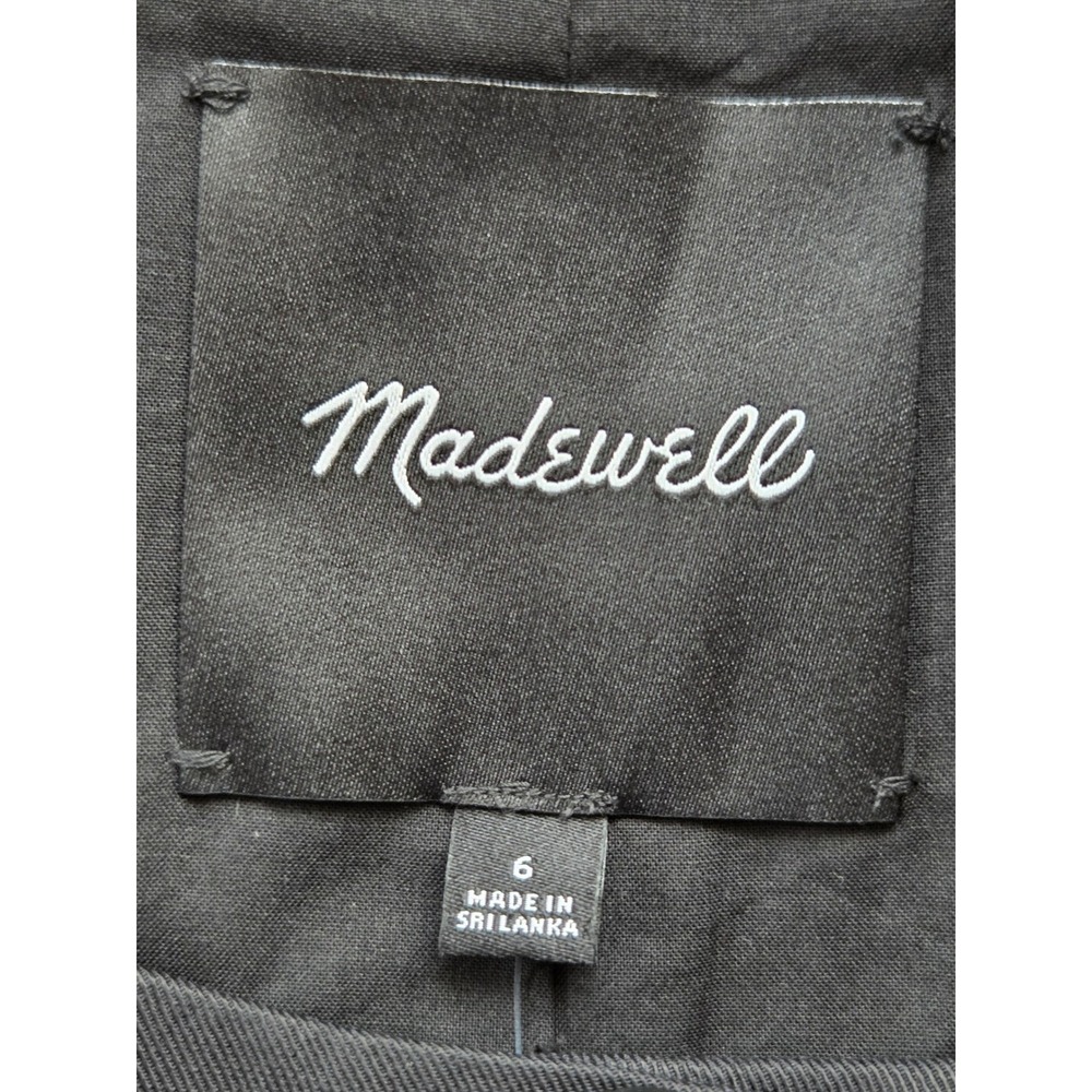 Madewell Crewneck Cutaway Vest Drapey Twill Women 6 Black NWT $98 NW061 - Picture 5 of 7